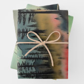 Japanische traditionelle Landschaft Paint ephemera Geschenkpapier Set (Beispiel)