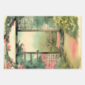 Japanische traditionelle Landschaft Paint ephemera Geschenkpapier Set (Vorderseite)