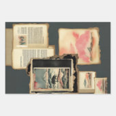 Japanische traditionelle Landschaft Paint ephemera Geschenkpapier Set (Vorderseite 2)