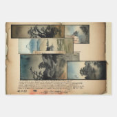 Japanische traditionelle Landschaft Paint ephemera Geschenkpapier Set (Vorderseite 2)