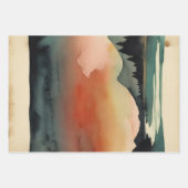 Japanische traditionelle Landschaft Paint ephemera Geschenkpapier Set (Vorderseite)