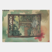 Japanische traditionelle Landschaft Paint ephemera Geschenkpapier Set (Vorderseite 3)