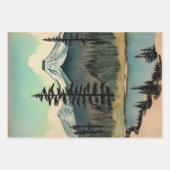 Japanische traditionelle Landschaft Paint ephemera Geschenkpapier Set (Vorderseite)