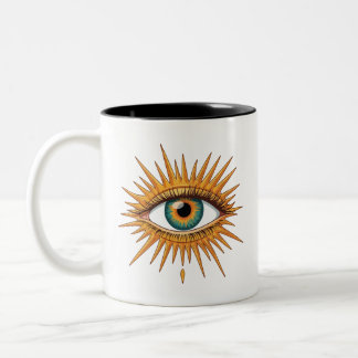 Japanische traditionelle Tiger in tropischen Botan Zweifarbige Tasse