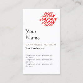 Japanische Tutor-Verabredungs-Visitenkarten Terminkarte