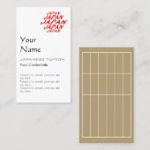 Japanische Tutor-Verabredungs-Visitenkarten Terminkarte (Vorne/Hinten)