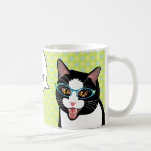 Japanische Tuxedo-Katzen-Frühstücks-Tee-guter Kaffeetasse
