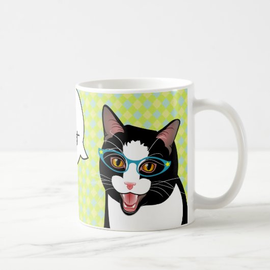 Japanische Tuxedo-Katzen-Frühstücks-Tee-guter Kaffeetasse (Rechts)
