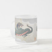 Japanische Twin Dragons Mattiert Glass Tasse (Vorderseite Links)