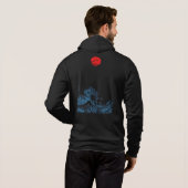 Japanische Ukiyo Art Hoodie (Schwarz voll)
