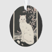 Japanische Ukiyo e Katzenkunst Ornament (Vorderseite)