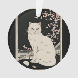 Japanische Ukiyo e Katzenkunst Ornament