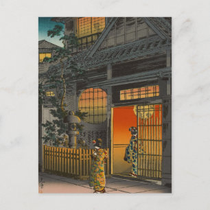 Japanische Ukiyoe Art (Kouitsu Tsuchiya) Postkarte