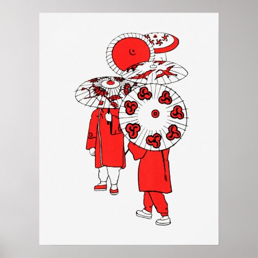 Japanische Umbrellas Poster (Vorne)