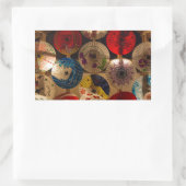 Japanische Umbrellas Rechteckiger Aufkleber (Tasche)