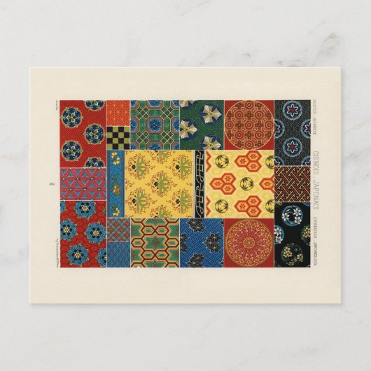 Japanische und chinesische Textilien Postkarte (Vorderseite)