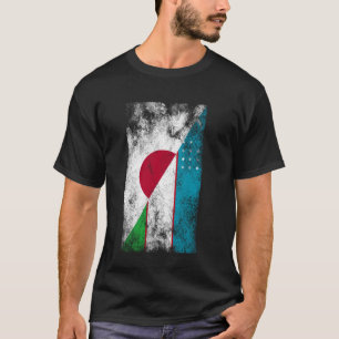 Japanische Usbekistan-Flaggen - Japanisch-Usbekist T-Shirt