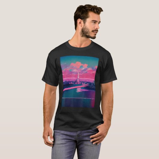 Japanische Vaporwave asiatische Neon Retro 80u20 T-Shirt (Vorne ganz)