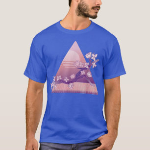 Japanische Vaporwave Cherry Blossom Zweigstelle Sa T-Shirt
