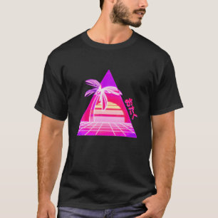 Japanische Vaporwave Funny Otaku 90er Retro Palme T-Shirt