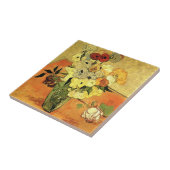 Japanische Vase, Rose, Anemonen von Vincent van Go Fliese (Seite)