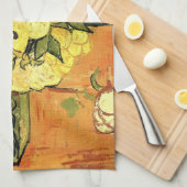 Japanische Vase, Rose, Anemonen von Vincent van Go Geschirrtuch (Viertel Falte)