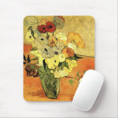 Japanische Vase, Rose, Anemonen von Vincent van Go Mousepad (Mit Mouse)
