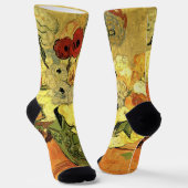 Japanische Vase, Rose, Anemonen von Vincent van Go Socken (Gewinkelt)