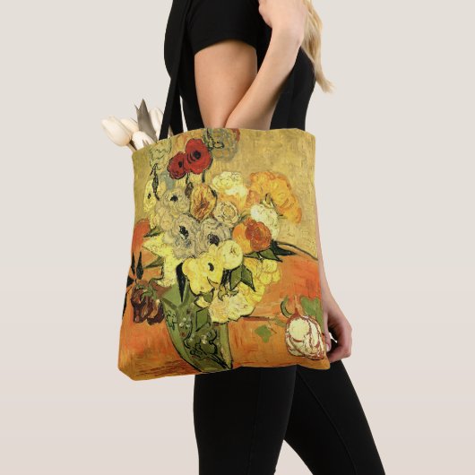 Japanische Vase, Rose, Anemonen von Vincent van Go Tasche (Von Nahem)