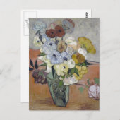 Japanische Vase - Vincent Van Gogh Postkarte (Vorne/Hinten)