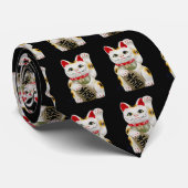 Japanische Viel Glück Cat Krawatte (Gerollt)
