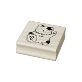 Japanische Viel Glück Cat, Maneki Neko - Monogram Gummistempel (Stempel)
