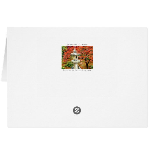 Japanische Vintag Gartenkunst (Rückseite Horizontal)