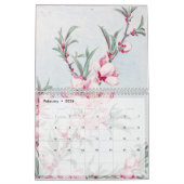 Japanische Vintage Blumenkunst Kalender (Feb 2026)
