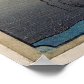 Japanische Vintage Frau Zeichne asiatisch Cherry B Poster (Ecke)