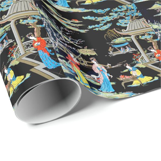 JAPANISCHE VINTAGE KUNST GESCHENKPAPIER (Rolleneckpunkt)