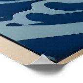 Japanische Vintage Kunst, Seidenpapiermalerei, Lie Poster (Ecke)