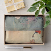 Japanische Vintage orientalische Lüfterfarbe Seidenpapier (Geschenk)