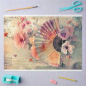 Japanische Vintage orientalische Lüfterfarbe Seidenpapier (Basteln)