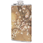 Japanische Vintage Pflaumenblüten im Mondlicht Flachmann (Links)