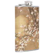 Japanische Vintage Pflaumenblüten im Mondlicht Flachmann (Rechts)