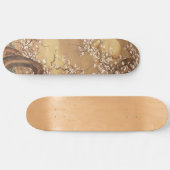 Japanische Vintage Pflaumenblüten im Mondlicht Skateboard (Horizontal)