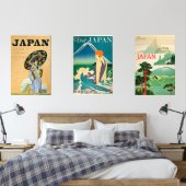 Japanische Vintage-Plakate Bilderwand Sets (Schlafzimmer)