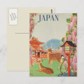 Japanische Vintage Postkarte der 1930er Jahre (Vorne/Hinten)