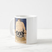 Japanische Vintage Sumo-Kunst-Tasse Kaffeetasse (Vorderseite Links)