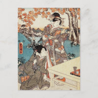 Japanische Vintage Ukiyo-e-geisha