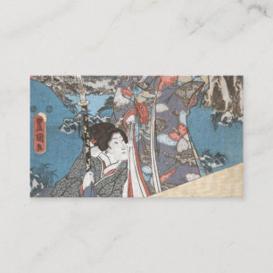 Japanische Vintage Ukiyo-e geisha Visitenkarte