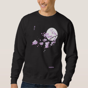 Japanische violette Sakura-Kirschblüten-Blume Rosa Sweatshirt