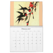 Japanische Vögel, Bäume und Blumen-Kalender Kalender (Feb 2027)