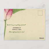 Japanische Vogelfarbe Save the Date Postkarte (Rückseite)